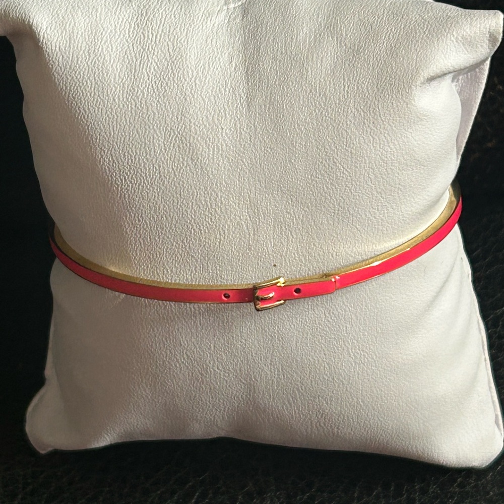 Michael Kors Pink Enamel and Gold Buckle Design Bracelet - Picture 3 of 16